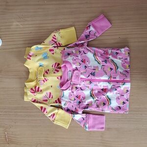 Set Of 2 Hanna Andersson Zip Romper Size 0-3m